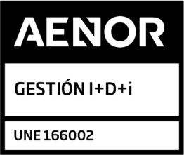 Logotipo AENOR Gestión I+D+i UNE 166002