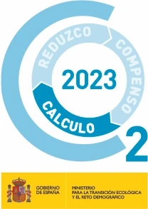 Sello Calculo 2023 del Registro de huella de carbono del Ministerio para la Transición Ecológica y el Reto Demográfico