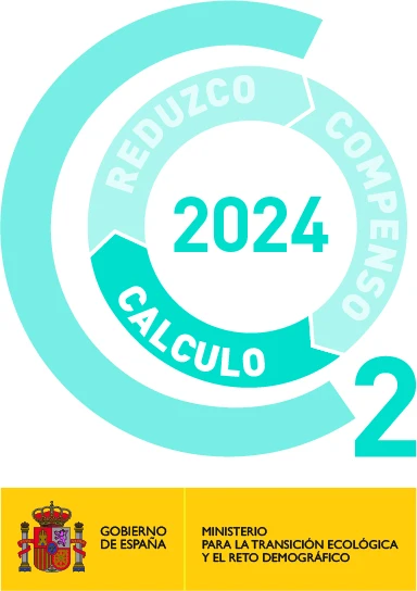 Sello Calculo 2024 del Registro de huella de carbono del Ministerio para la Transición Ecológica y el Reto Demográfico